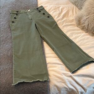 Derek Lam Olive Green Wide-Leg Pants